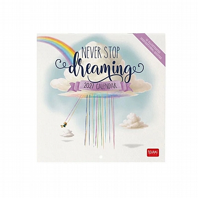 Μηνιαίο Ημερολόγιο Τοίχου 2027 - Never Stop Dreaming (18x18) - Legami