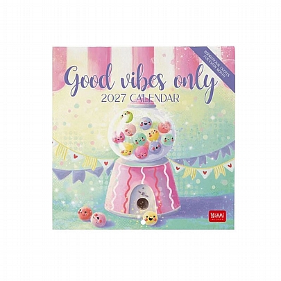 Μηνιαίο Ημερολόγιο Τοίχου 2027 - Good Vibes Only (18x18) - Legami