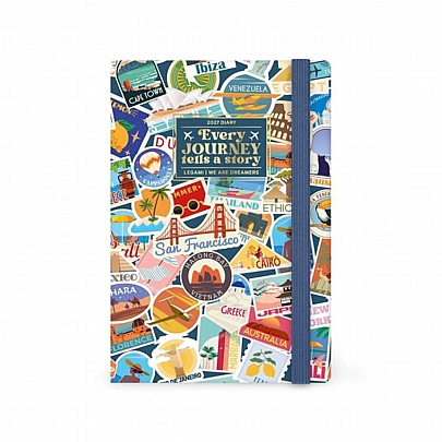 Εβδομαδιαίο Ημερολόγιο με Λάστιχο 2027 - Travel Stickers (12x18) - Legami