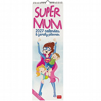 Μηνιαίο Ημερολόγιο Τοίχου 2027 - Super Mum (16x49) - Legami