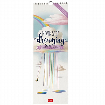 Μηνιαίο Ημερολόγιο Τοίχου 2027 - Never Stop Dreaming (16x49) - Legami