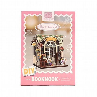 Ξύλινο 3D Παζλ Mini Book Nook - Flower Boutique - Cartartem