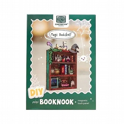 Ξύλινο 3D Παζλ Mini Book Nook - Magic Bookshelf - Cartartem