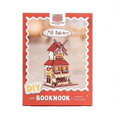 Ξύλινο Παζλ 3D με Μαγνήτη Mini Book Nook - Mill Bakery - Cartartem