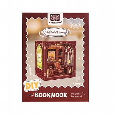 Ξύλινο Παζλ 3D με Μαγνήτη Mini Book Nook - Gentlemans Lounge - Cartartem